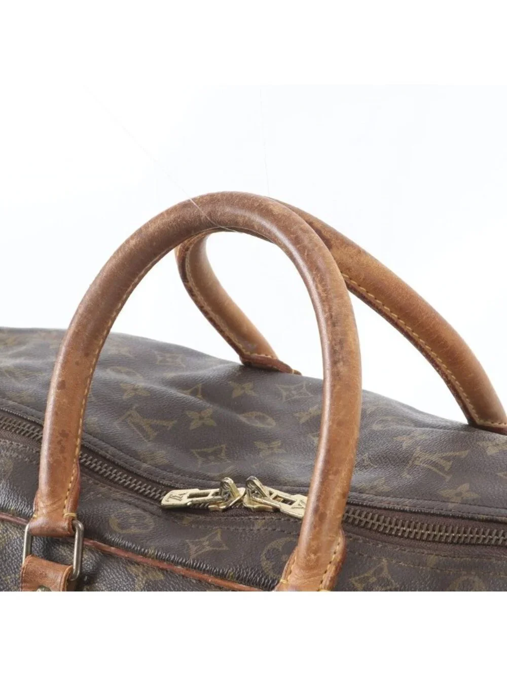 Louis Vuitton Monogram Sirius 60 Leather Boston Bag Tote Carry